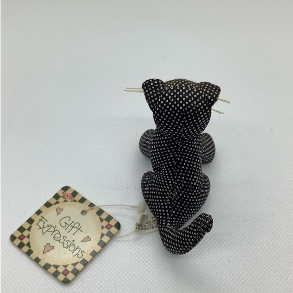 Gift Expessions Miniature Cat Metallic Polka Dot Stuffed Animal - Picture 4 of 6